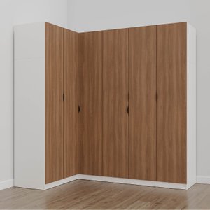 Guarda Roupa Modulado de Canto 6 Portas 3 Peças Hera Cabecasa Madeiramadeira