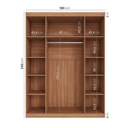 Guarda Roupa Modulado Casal de Canto 11 Portas 5 Peças Hera Cabecasa Madeiramadeira - 9