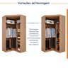 Guarda Roupa Modulado Casal de Canto 11 Portas 5 Peças Hera CabeCasa MadeiraMadeira - 12
