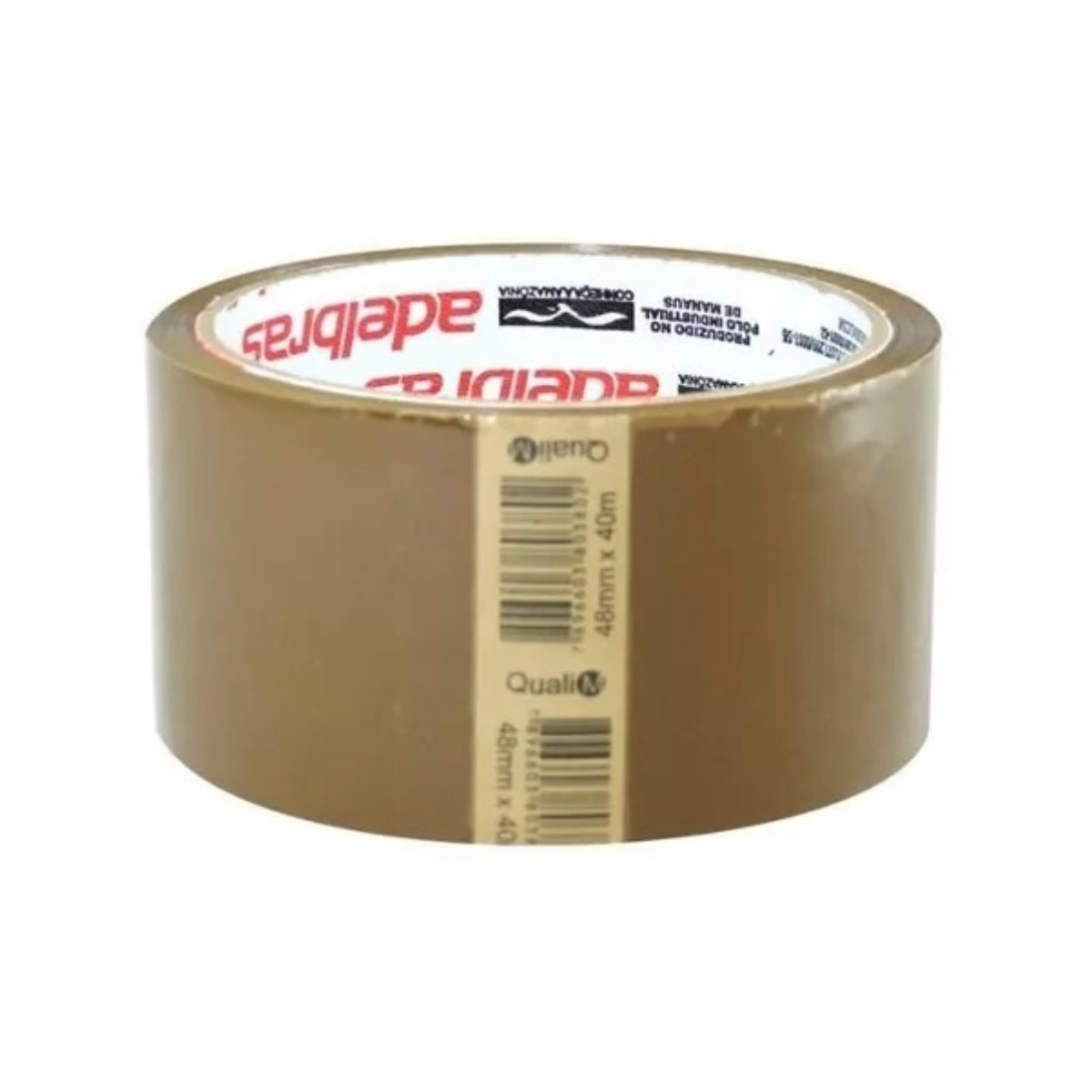 Kit 4 Un Fita Qualitape Adelbras Marrom 48mmx40m - 1