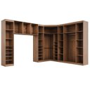 Ver mais imagens de Guarda Roupa Modulado Casal de Canto 11 Portas 5 Peças Hera CabeCasa MadeiraOriginals Marrom/Louro/Algodão/Cromado