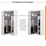 Guarda Roupa Modulado Casal de Canto 11 Portas 5 Peças Hera CabeCasa MadeiraOriginals - 12