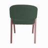 Cadeira de Jantar Antonella Veludo Estilo Poltrona com Pés Rosê - 7 Decor Verde Escuro - 4