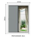 Ver imagem 4 de Guarda-roupa Solteiro Madesa Denver 2 Portas de Correr com Espelho