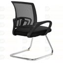 Ver imagem 6 de Kit 2 Cadeiras de Escritório Secretária Base Fixa Tela Mesh e Metal 54cm Office Preto