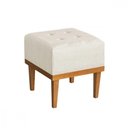 Ver imagem 2 de Puff Quadrado mm-33 Madeira Linho Creme Estofados Martins