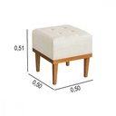 Ver imagem 3 de Puff Quadrado mm-33 Madeira Linho Creme Estofados Martins