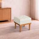 Ver imagem 1 de Puff Quadrado mm-33 Madeira Linho Creme Estofados Martins