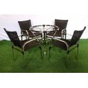 Ver imagem 3 de Kit 4 Cadeiras e Mesa, 2 Espreguiçadeiras Bona e Mesa com Ombrelone - Piscina, Jardim, Área Trama Or