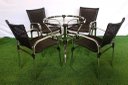 Ver imagem 3 de Kit 4 Cadeiras e Mesa, 2 Espreguiçadeiras Bona e Mesa com Ombrelone - Piscina, Jardim, Área Trama Or