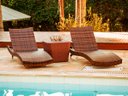Ver imagem 4 de Kit 4 Cadeiras e Mesa, 2 Espreguiçadeiras Bona e Mesa com Ombrelone - Piscina, Jardim, Área Trama Or
