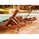 Ver imagem 6 de Kit 4 Cadeiras e Mesa, 2 Espreguiçadeiras Bona e Mesa com Ombrelone - Piscina, Jardim, Área Trama Or