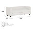 Ver imagem 3 de Sofá 3 Lugares Luxo Recepção Escritorio Sala Veneza 200cm Bouclé