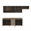 Ver imagem 4 de Armário de Cozinha Modulada Completa Fidelitá Paris 5 Peças 260cm 11 Portas 3 Gavetas com Tampo