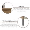 Ver imagem 6 de Cozinha Modulada Completa Fidelitá Paris 5 Peças 260cm 11 Portas 3 Gavetas com Tampo