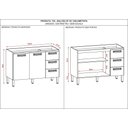 Ver imagem 3 de Balcão de Pia 120 Cm 2 Portas 3 Gavetas sem Tampo Amestita Kits Paraná