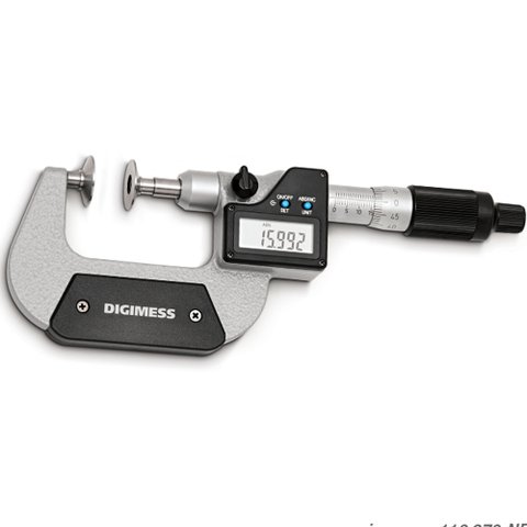 Micrômetro Externo Digital Dentes de Engrenagens (ip65) - Cap. 75-100mm/3-4" - Graduação de 0,01mm -