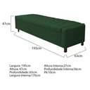 Ver imagem 3 de Kit Cabeceira e Calçadeira Baú King Everest P02 195cm para Cama Box Suede Verde