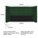 Ver imagem 4 de Kit Cabeceira e Calçadeira Baú King Everest P02 195cm para Cama Box Suede Verde