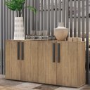 Ver imagem 3 de Aparador Buffet 4 portas Viena Multimóveis V3604 Rustic/Preto