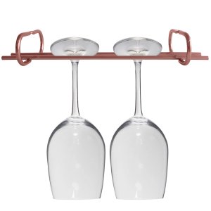 Suporte Porta Taças Reto 25cm Organizador De Taças Suspenso Rose Gold