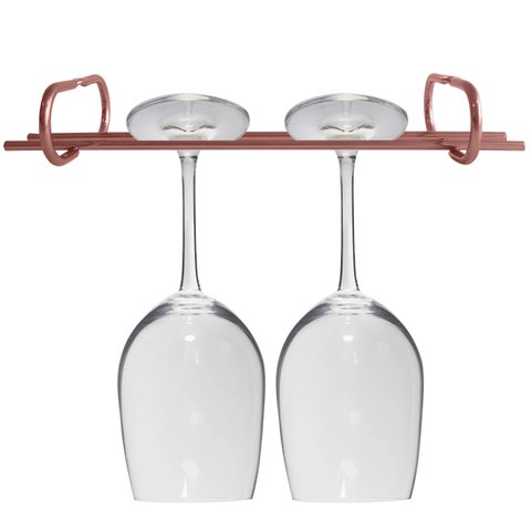 Suporte Porta Taças Reto 25cm Organizador De Taças Suspenso Rose Gold