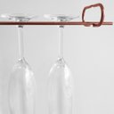 Ver imagem 5 de Suporte Porta Taças Reto 25cm Organizador De Taças Suspenso Rose Gold