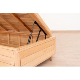 Cama Box Baú Rústica Solteirão Serenelife - Natural - 5