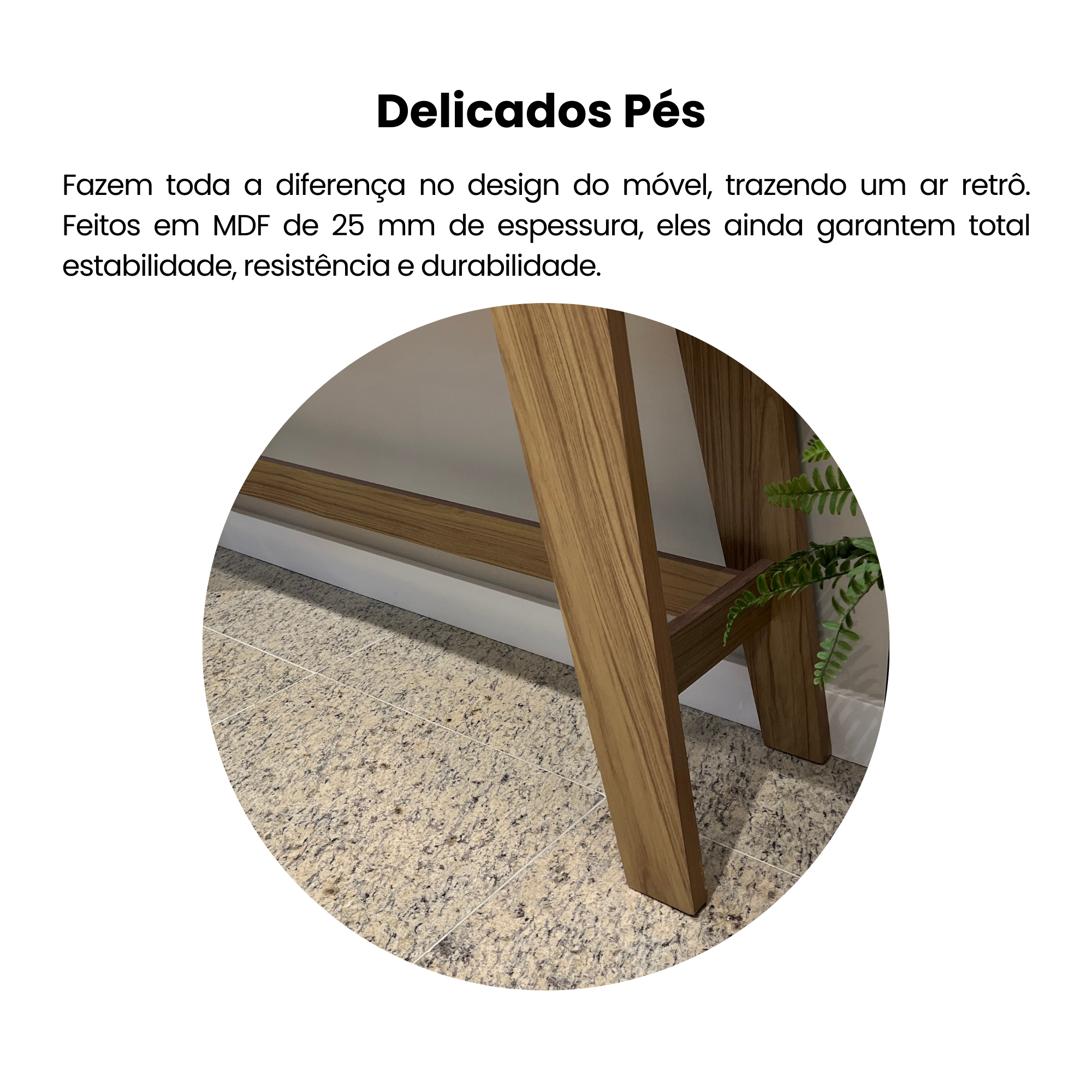 Aparador em Mdf 2 Gavetas 110cm Palha - 9