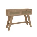 Ver imagem 2 de Aparador em MDF 2 Gavetas 110cm Palha Bege/Carvalho