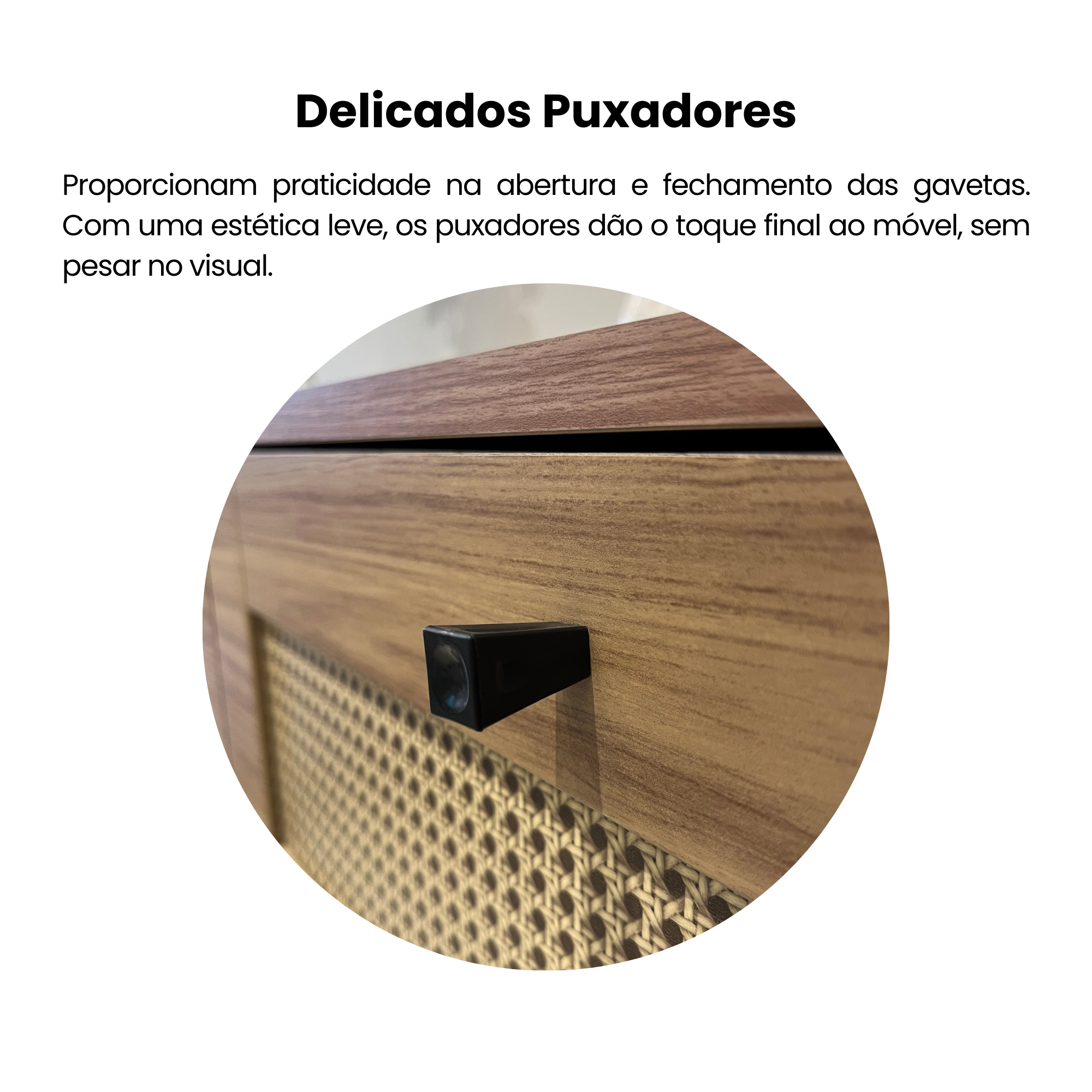 Aparador em Mdf 2 Gavetas 110cm Palha - 8