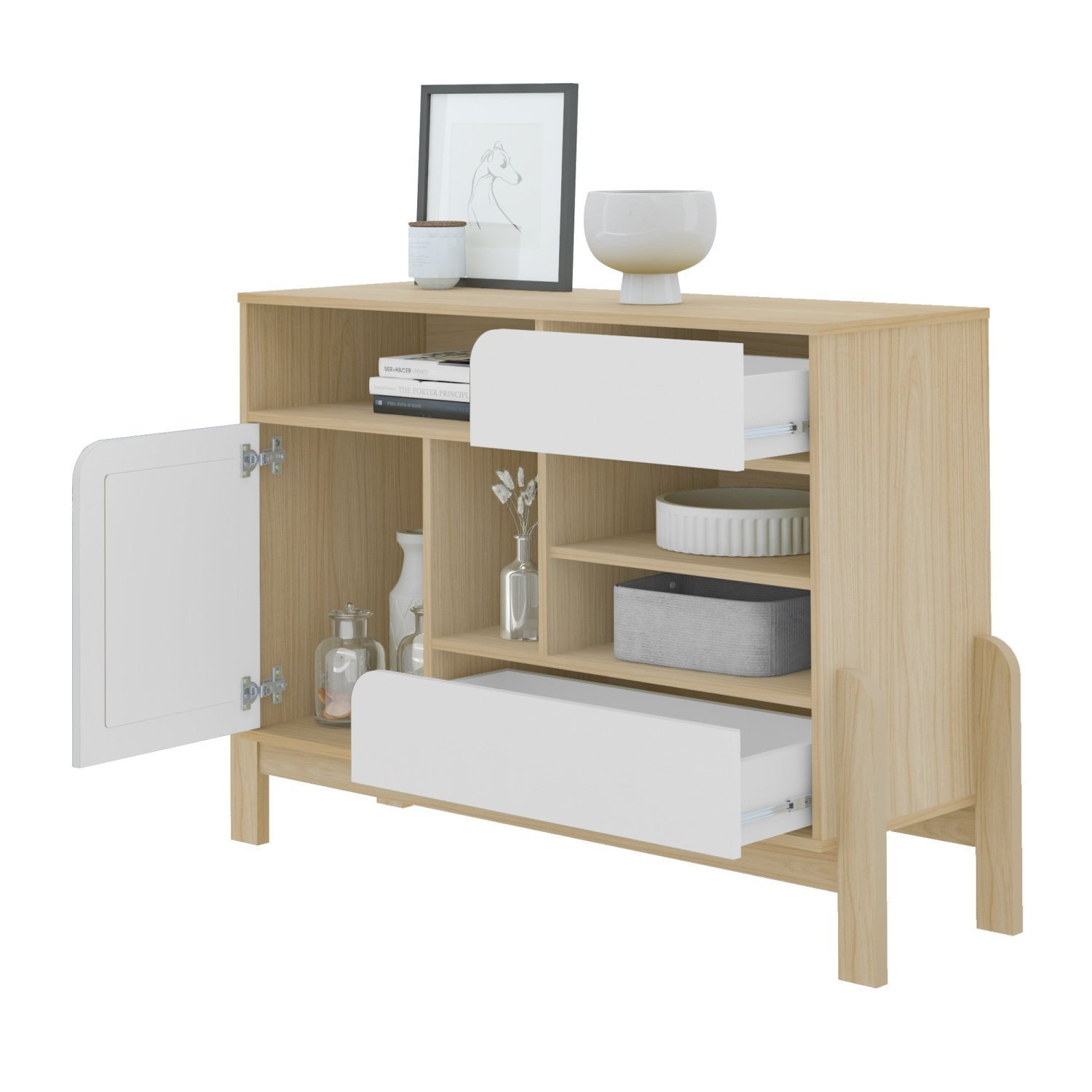 Buffet 1 Porta 2 Gavetas 122 Cm Canadá - 5