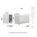 Ver imagem 4 de Quarto de Bebê com Cômoda 1 Porta e Berço 3 em 1 Minicama Nina 100% MDF Espresso Móveis Branco