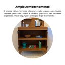 Ver imagem 6 de Cantinho do Café 2 Portas e Suporte para Xicaras Viena Marrom/Cedro/Off White