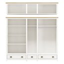 Ver imagem 3 de Guarda-roupa Casal 10 Portas 3 Gavetas Branco/freijó Topázio Madeira Pinus - Finestra