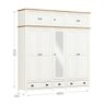 Guarda-roupa Casal 10 Portas 3 Gavetas Branco/freijó Topázio Madeira Pinus - Finestra - 2