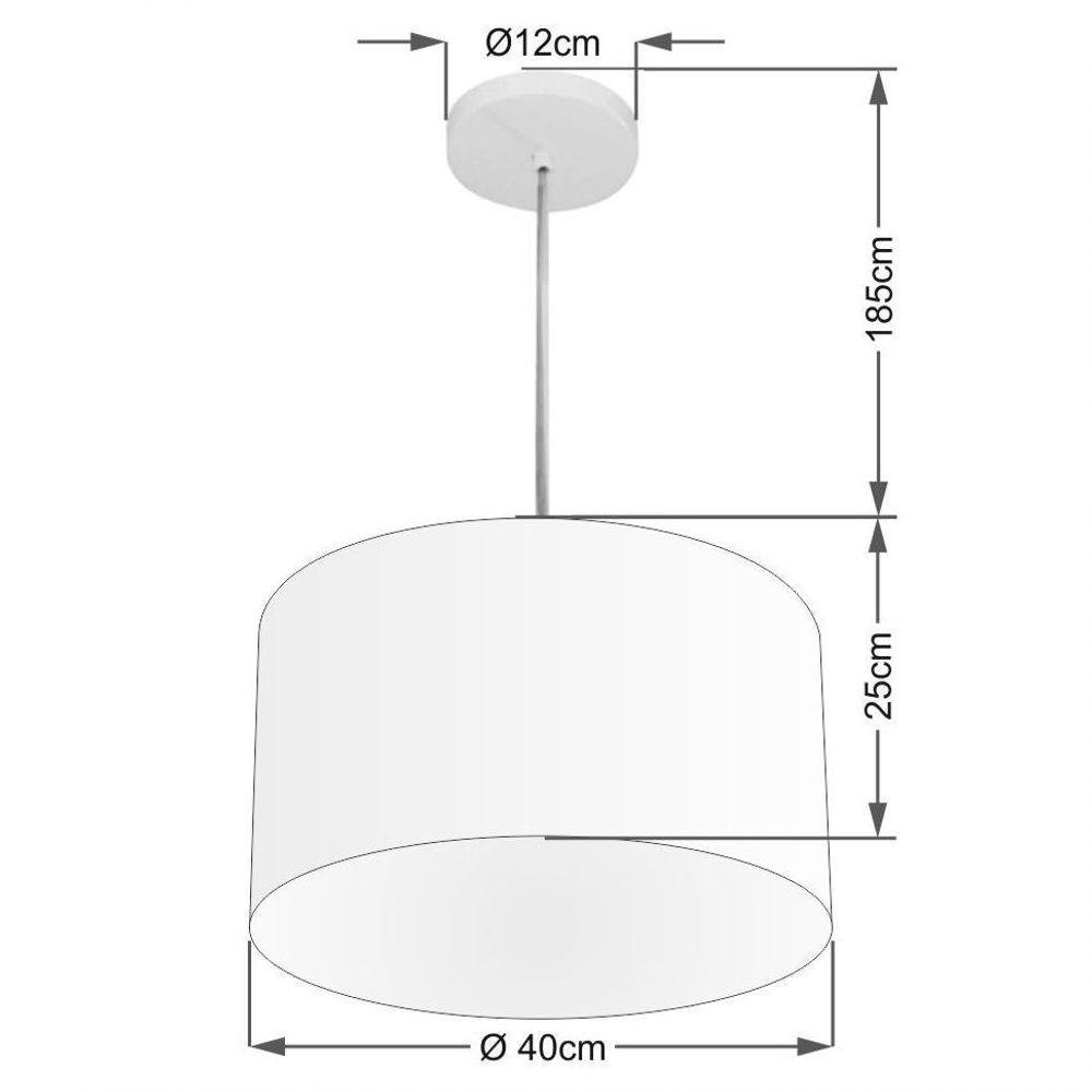 Pendente Cilíndrico Rustico Bege Mj-4244 - 2