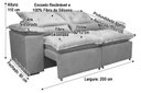 Ver imagem 7 de Sofá Retrátil Reclinável 2,00 m Terracota 22 Athenas