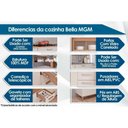 Ver imagem 2 de Cozinha Modulada Mgm Bella 4 Peças S/ Portas (2aéreos+2balcões) 160cm Freijo-mgm