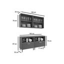Ver imagem 4 de Cozinha Modulada Mgm Bella 4 Peças S/ Portas (2aéreos+2balcões) 160cm Freijo-mgm