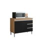 Balcão Gabinete para Pia 100cm Andreia Amendôa Preto Ajl - 1