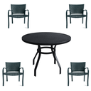 Ver imagem 1 de Mesa para Piscina com 4 Cadeiras de Alumínio e Fibra Sintética Resistente a Sol e Chuva