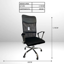 Ver imagem 5 de Cadeira Escritório Diretor Modelo Tribune Base Cromada e Rodinhas