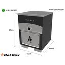 Ver imagem 4 de Forno de Pizza e Churrasqueira 2 em 1 - Bancada - Preto