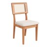 Conjunto Mesa Oval 6 Cadeiras de Jantar Tela no Enconto 100% Mdf Off White Dalla Costa - 2