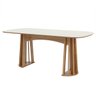 Conjunto Mesa Oval 6 Cadeiras de Jantar Tela no Enconto 100% Mdf Off White Dalla Costa - 3