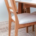 Ver imagem 6 de Conjunto Mesa Oval 6 Cadeiras de Jantar Tela no Enconto 100% MDF Off White Dalla Costa