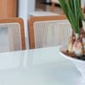 Conjunto Mesa Oval 6 Cadeiras de Jantar Tela no Enconto 100% Mdf Off White Dalla Costa - 7