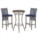 Ver imagem 1 de Mesa Bistrô e 2 Banquetas Roma Marrom Corda Náutica Estofado 10 Trama Original
