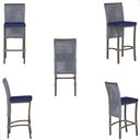 Ver imagem 5 de Mesa Bistrô e 2 Banquetas Roma Marrom Corda Náutica Estofado 10 Trama Original